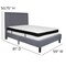 Flash Furniture Full Platform Bed Set, Gray SL-BMF-26-GG - alternate 3
